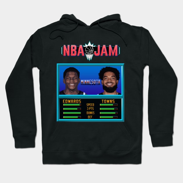 NBA JAM - Minnesota season 23-24 Hoodie by Buff Geeks Art